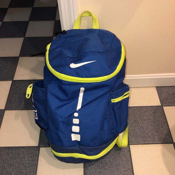 nike elite backpack blue and yellow